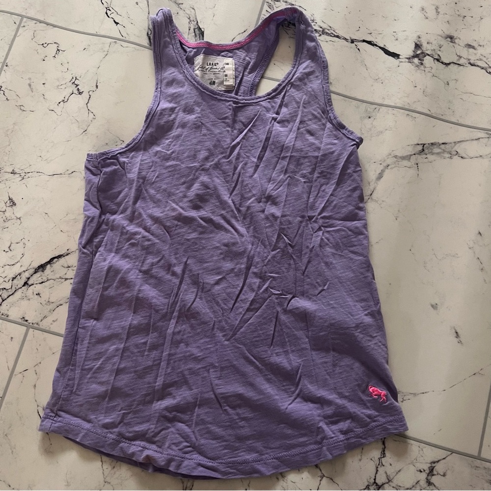 H&M Girls Racerback Purple Tank Top